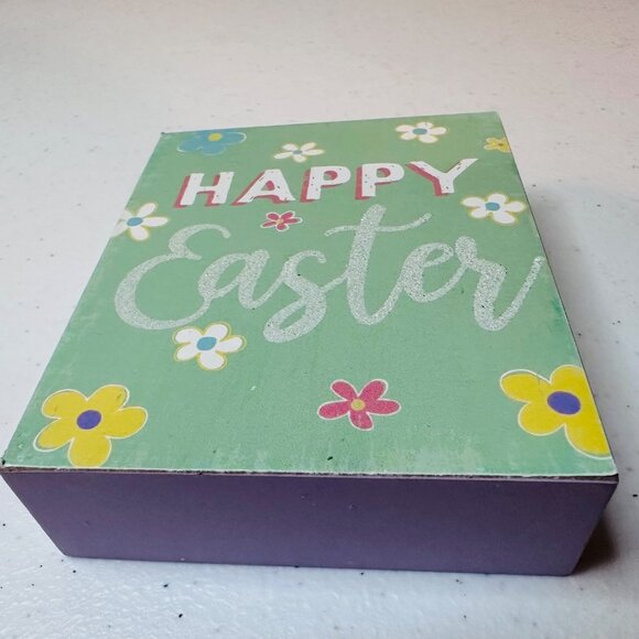 HAPPY EASTER Easter chunky block sign decoration Easter decoration glitter - Picture 5 of 13